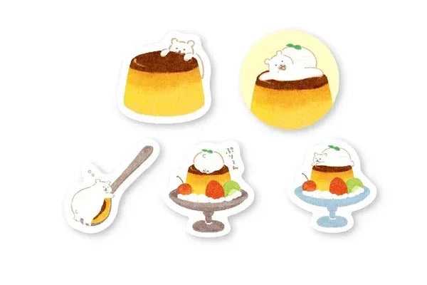 Sweet Animal Sweets Shop (Bear) Washi Flake Seals | Furukawa Shiko - Papertail Fox