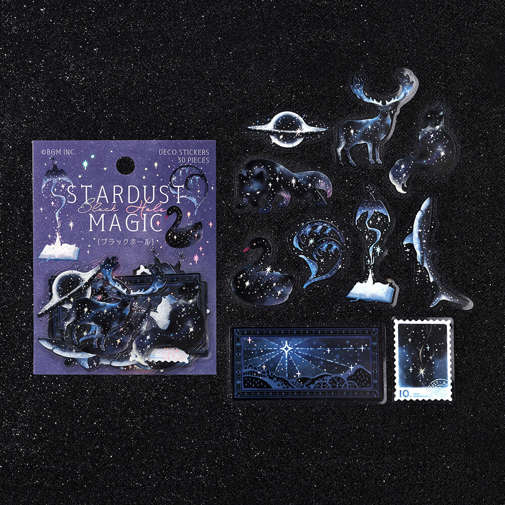 Black Hole Stardust Magic Foil Clear Flakes by BGM | Papertail Fox