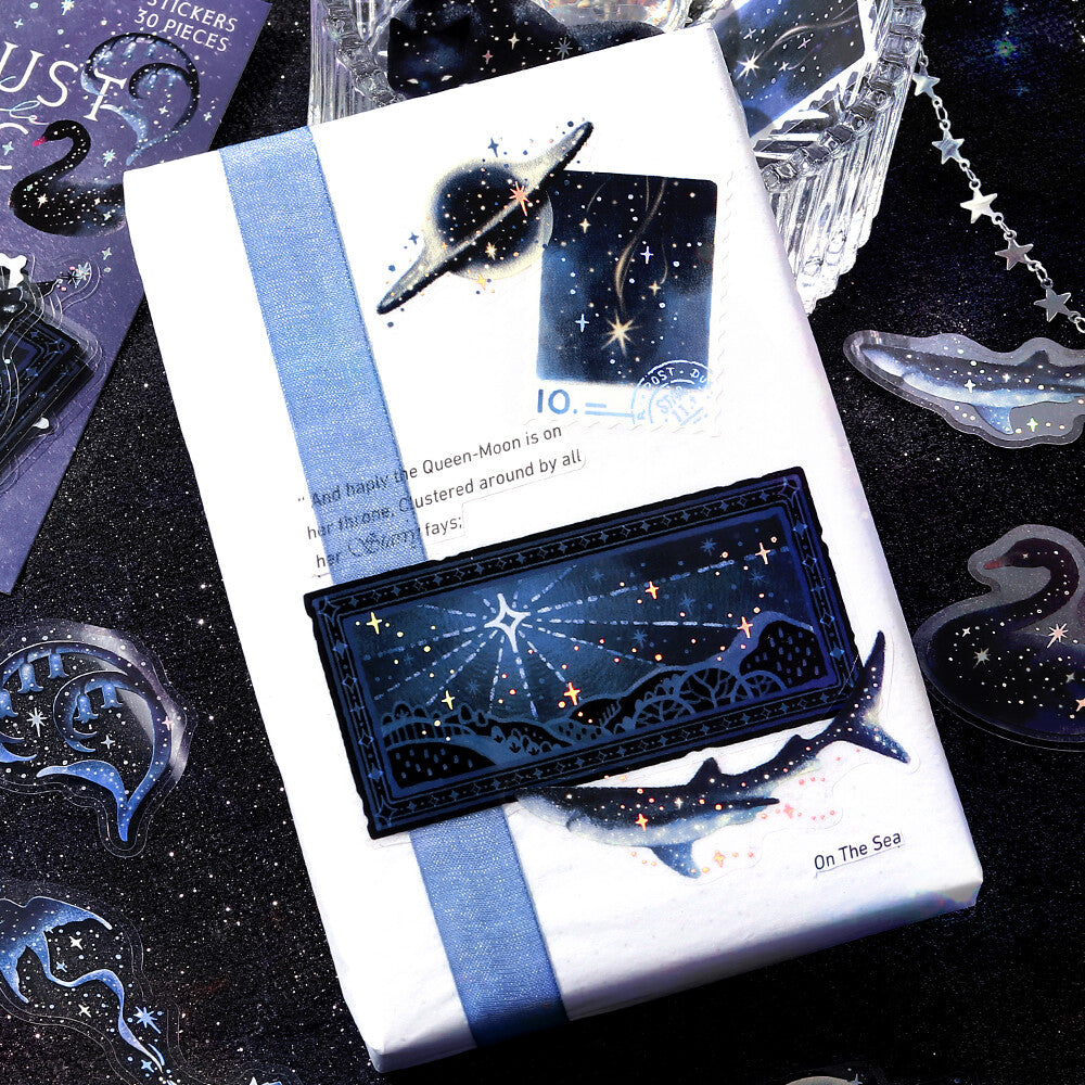 Black Hole Stardust Magic Foil Clear Flakes by BGM | Papertail Fox