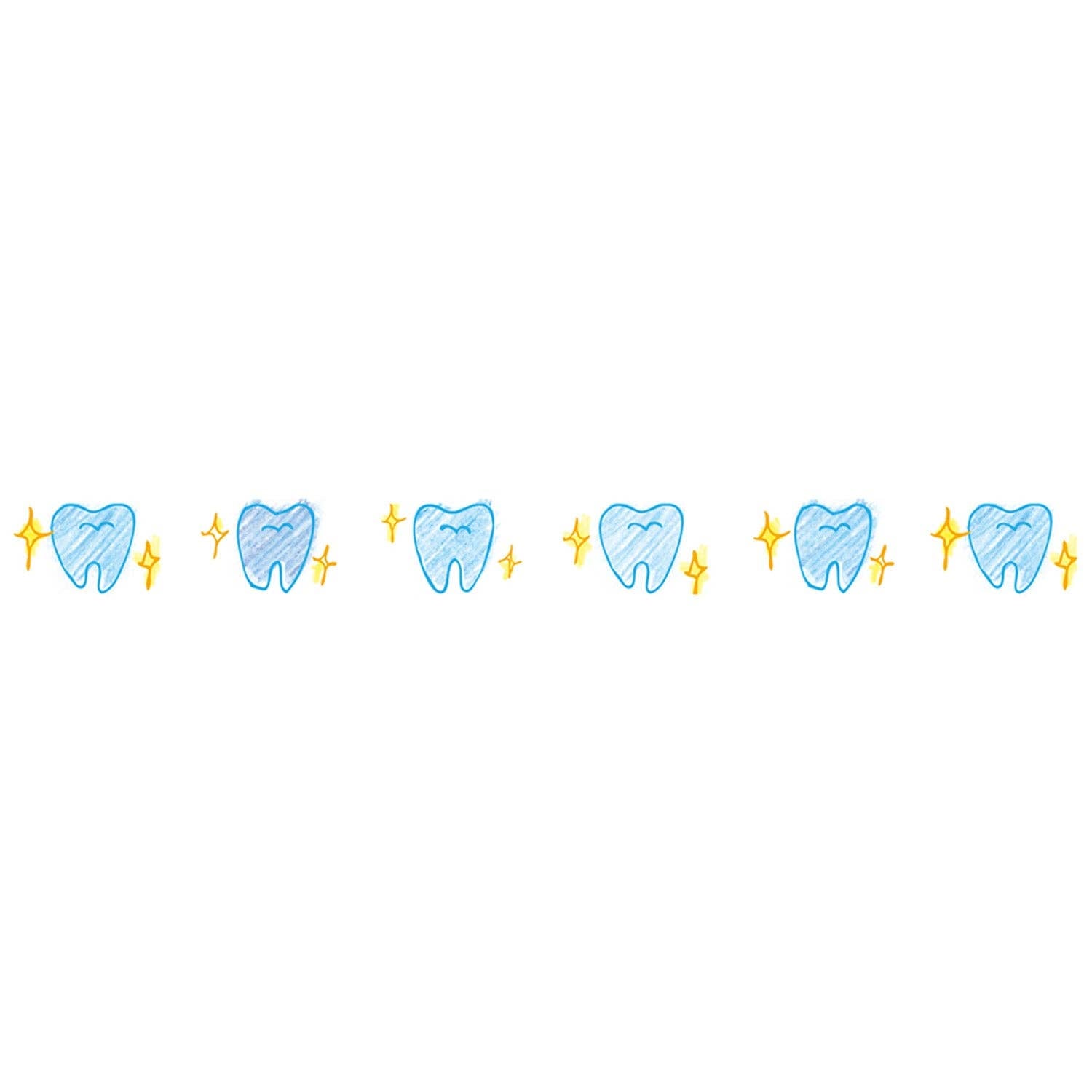PLUS Petit Deco Rush Tape in Dentist design showing cute teeth and dental icons