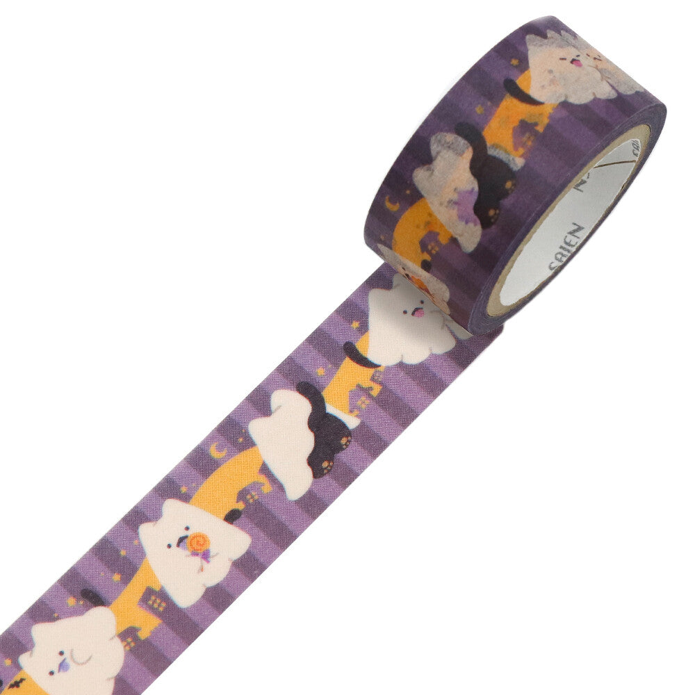Black Cat Ghost Washi Tape | Kamiiso SAIEN