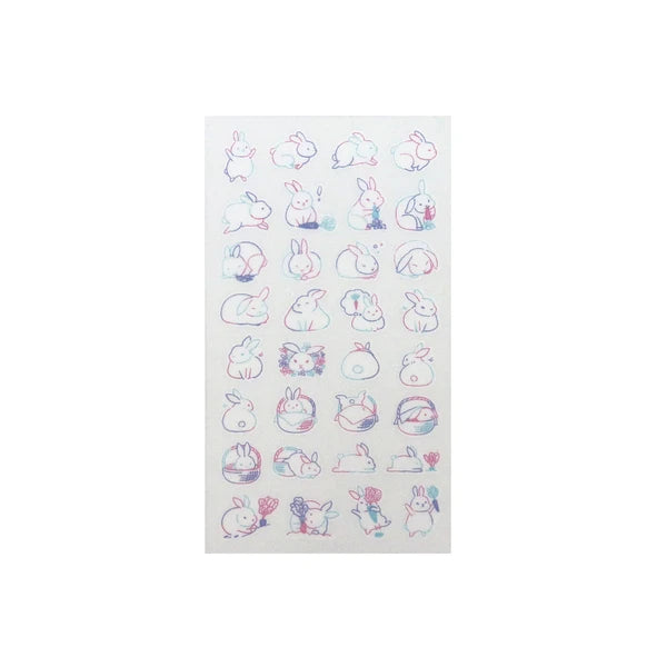 Rabbit Paper Transfer Stickers | Irodo