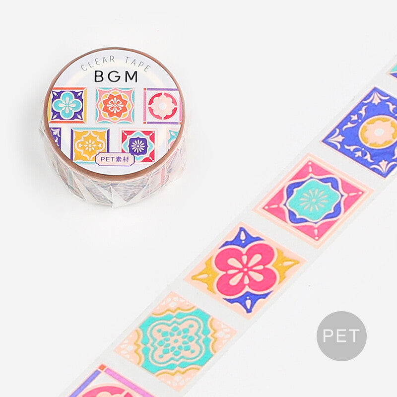 Garden Tile Stained Glass Clear Tape by BGM | Papertail Fox