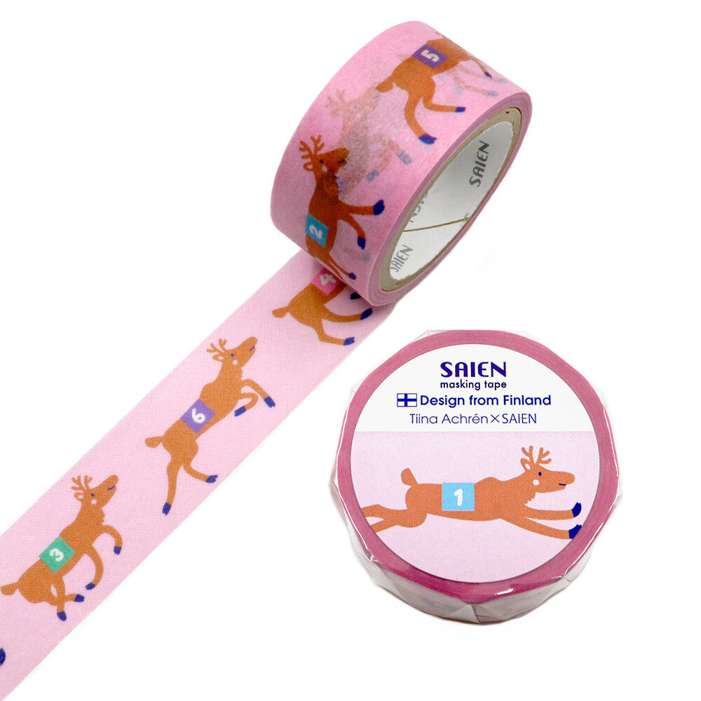 Reindeer Race Washi Tape by Kamiiso SAIEN | Papertail Fox