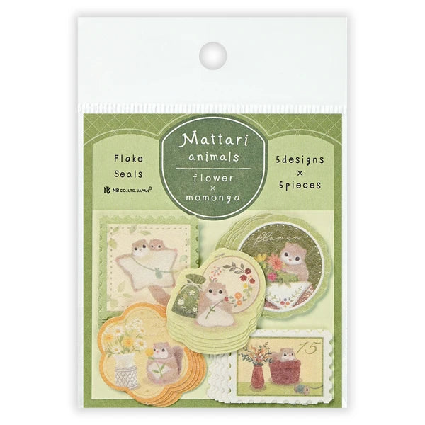 Momonga in Bloom Sticker & Washi Kit | mocuan