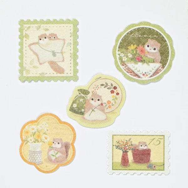 Momonga in Bloom Sticker & Washi Kit | mocuan