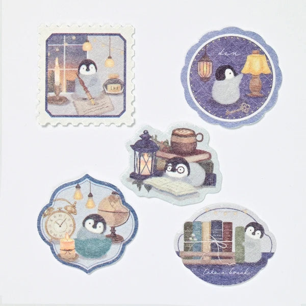 Penguin Night Sticker & Washi Kit | mocuan
