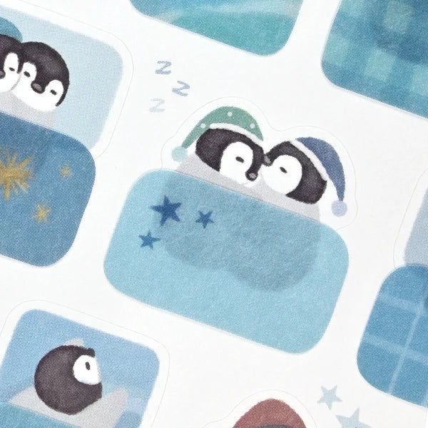 Penguin Night Sticker & Washi Kit | mocuan