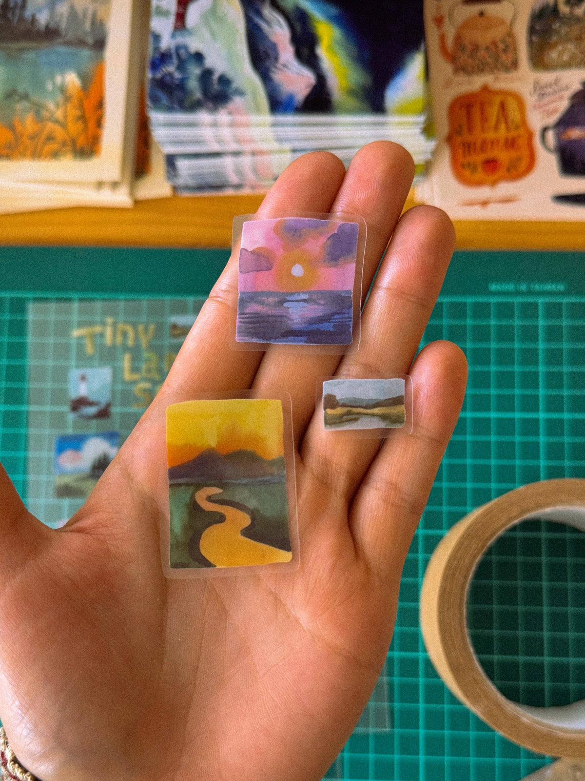 Tiny Landscapes Vinyl Sticker Sheet | Wild Pencil Studio