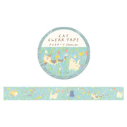 Cat and Flower Field Mula Matte Clear Tape by Ryu-Ryu | Papertail Fox
