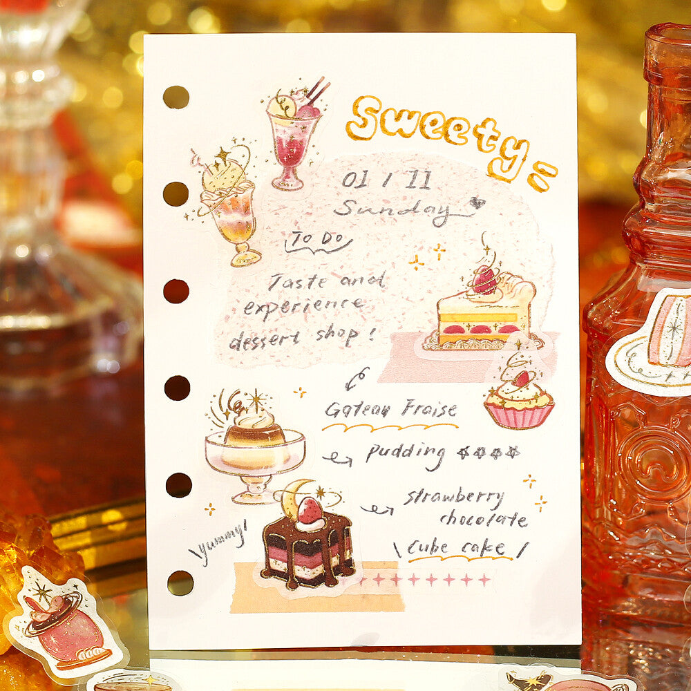 Flame Cafe à la Mode Magic Foil Flake Stickers by BGM | Papertail Fox