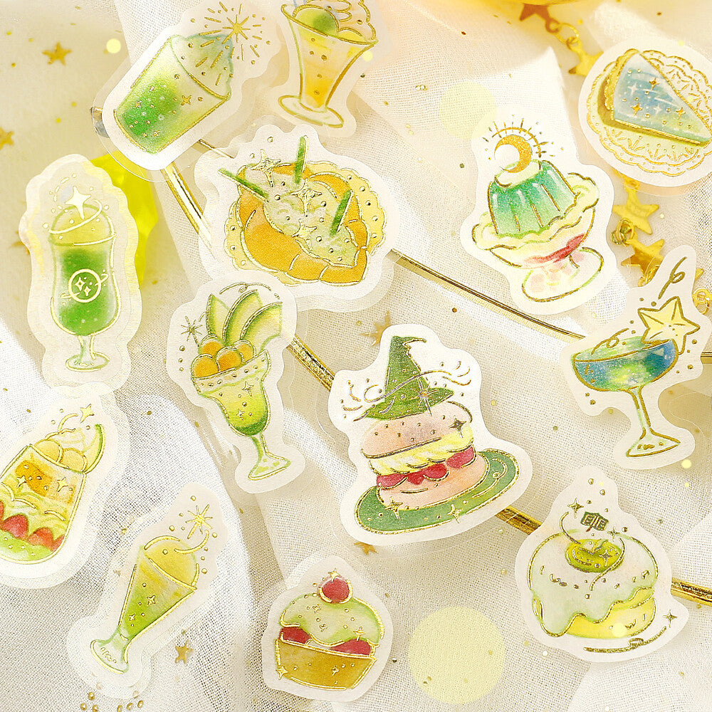 Light Cafe à la Mode Magic Foil Flake Stickers by BGM | Papertail Fox