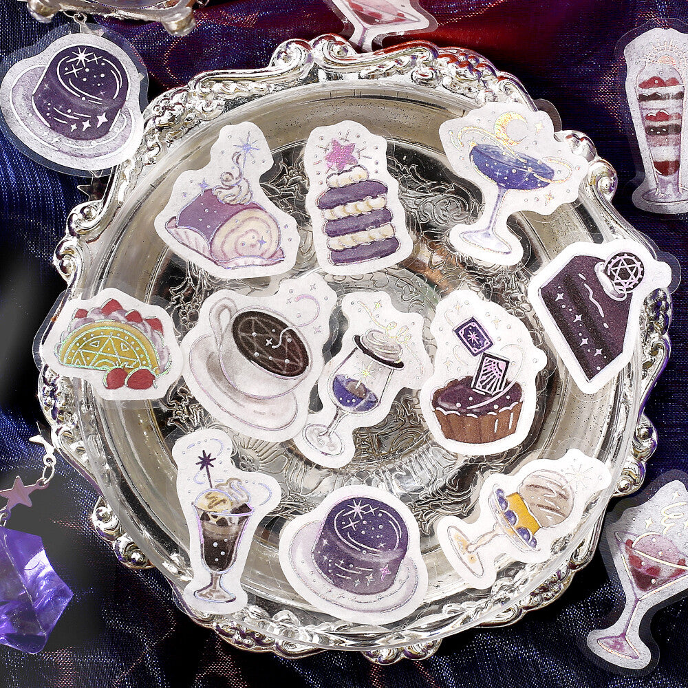 Darkness Cafe à la Mode Magic Foil Flake Stickers by BGM | Papertail Fox