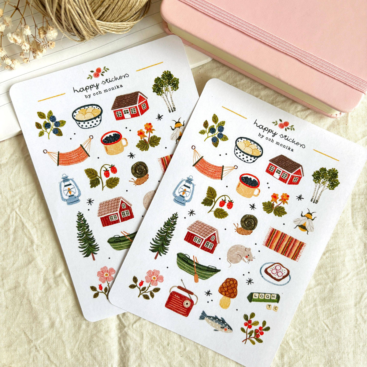 Summer Cottage Sticker Sheet | Och Monika