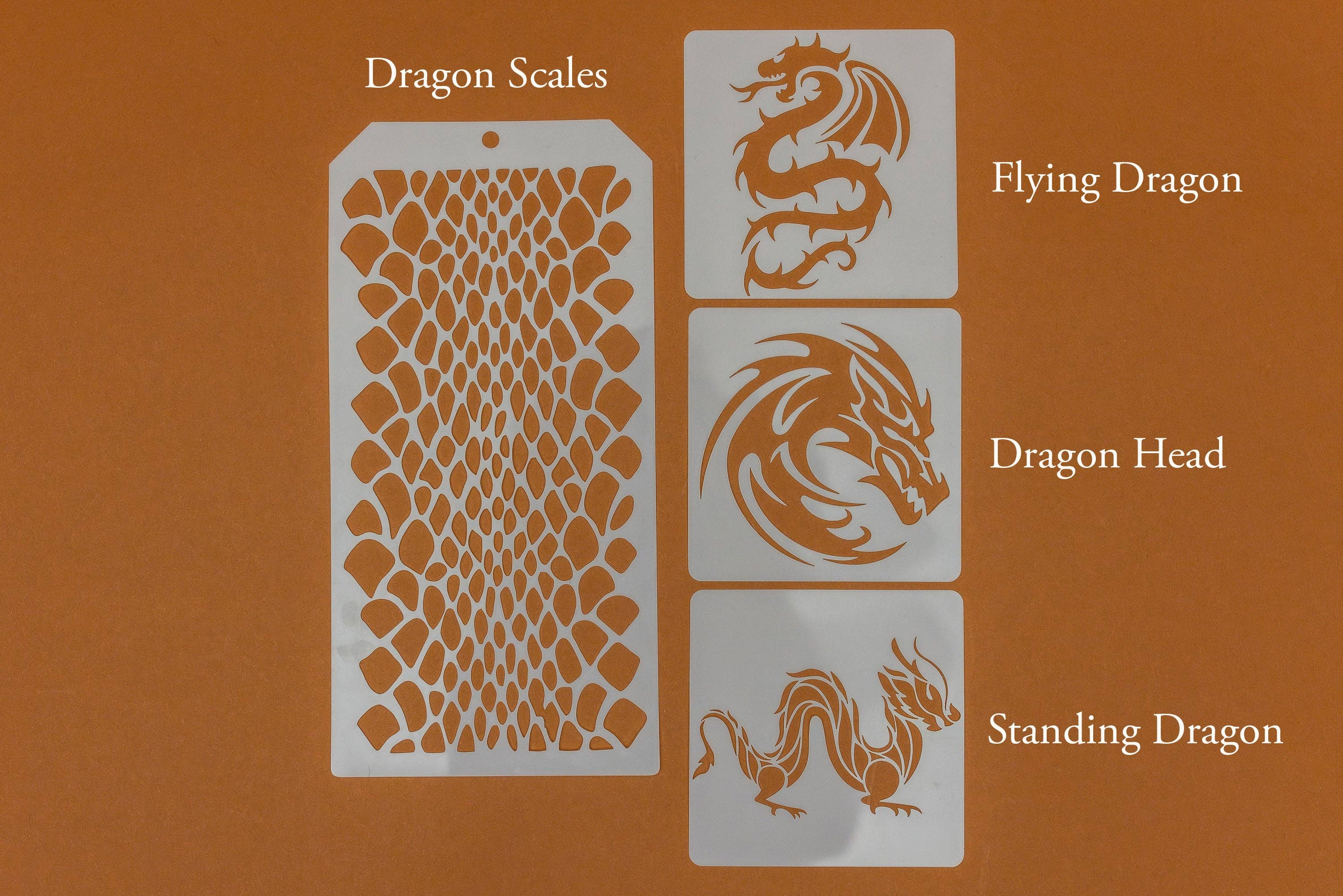 Dragon Stencils: Scales | CoraCreaCrafts