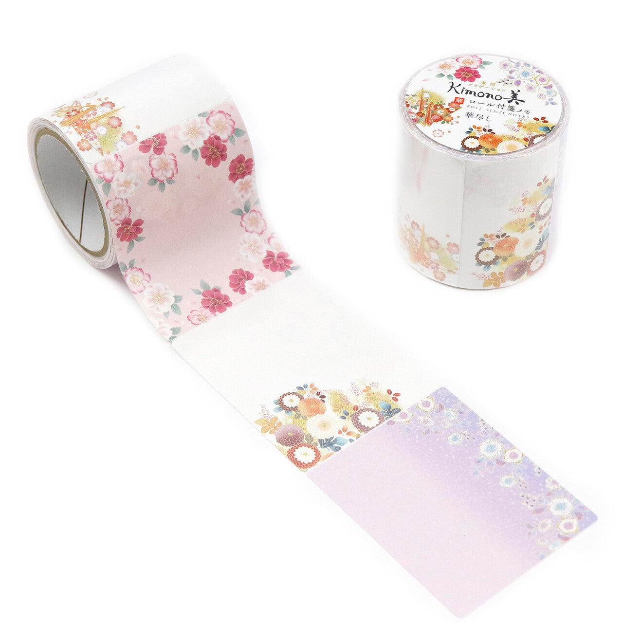 Hanazukushi Kimono Roll Sticky Notes | Kamiiso