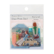 Natural Clear Flake Stickers | Kamiiso