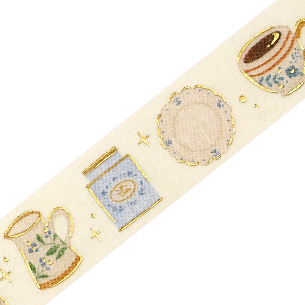Afternoon Tea Set Foil Washi Tape by BGM | Papertail Fox