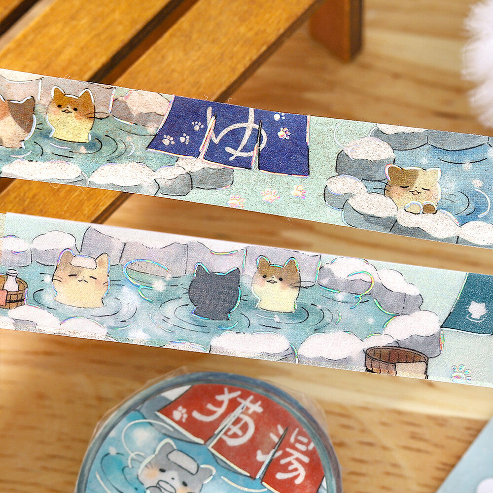 Cat Bath Foil Washi Tape by BGM | Papertail Fox
