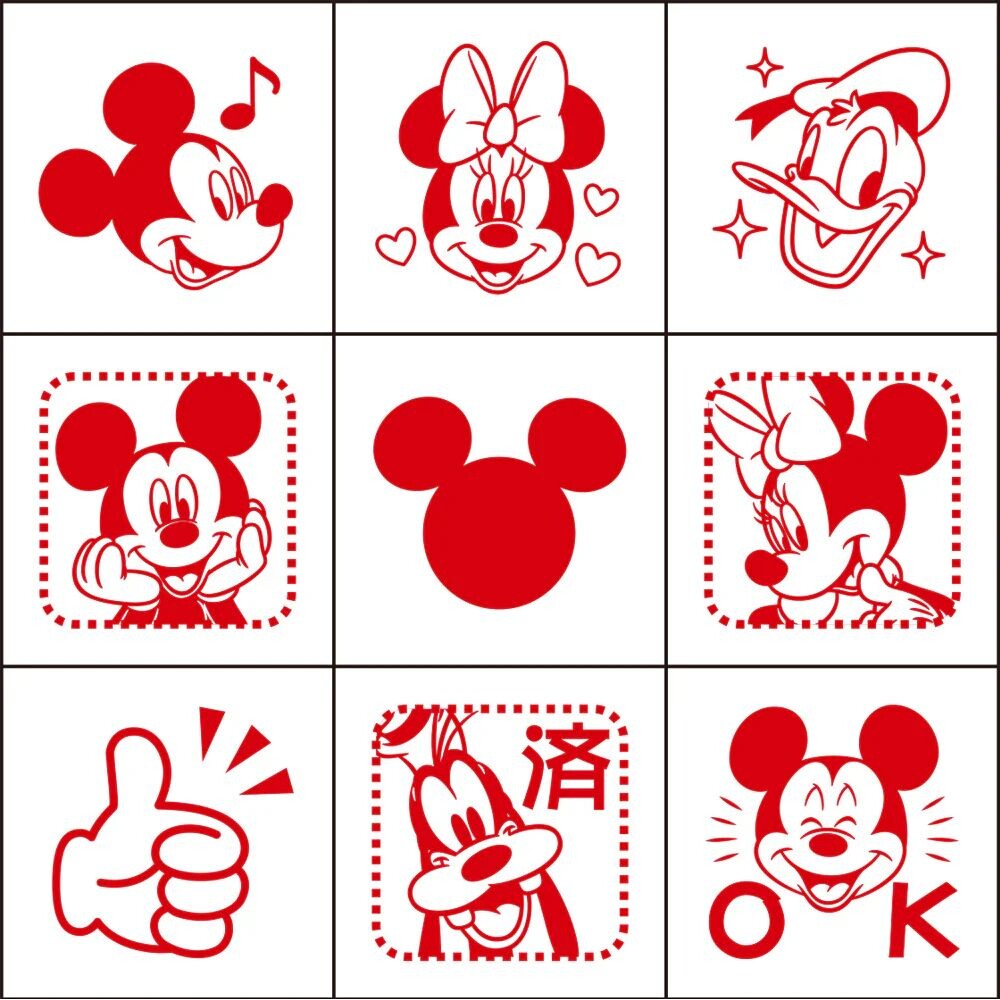 Disney Mickey and Friends Check Stamp Set | Beverly