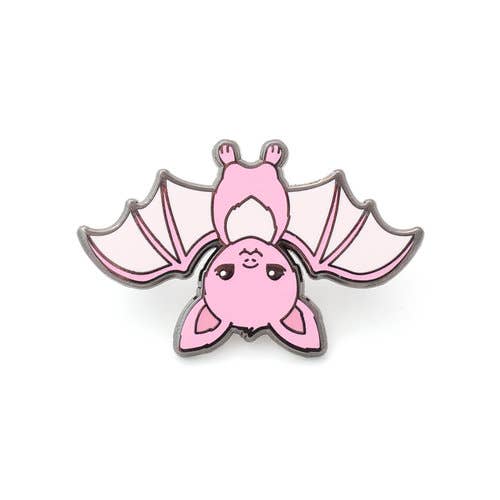 Pink Bat Enamel Pin | LuxCups Creative