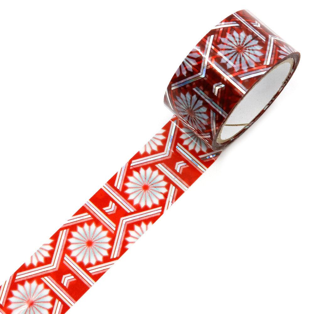 Chrysanthemum Basketweave Kiriko Clear Tape | Kamiiso SAIEN