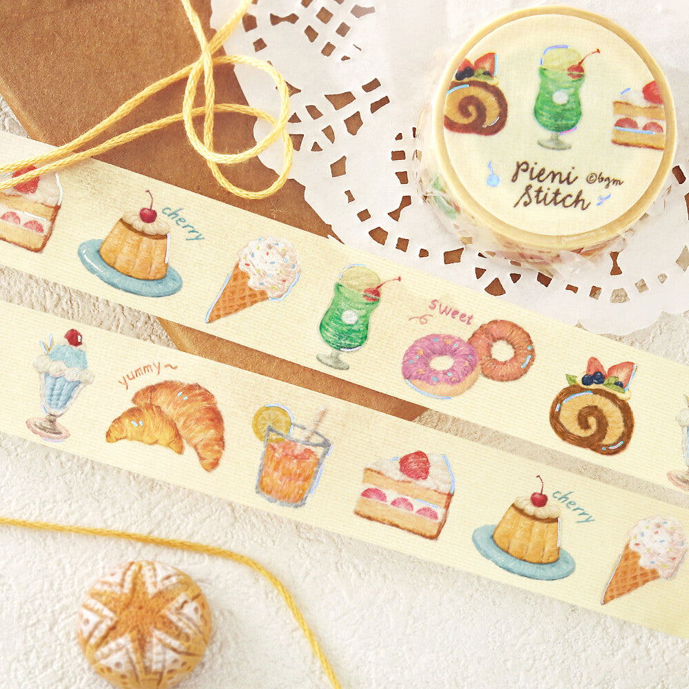 Little Cafe Pieni Stitch Foil Washi Tape by BGM | Papertail Fox
