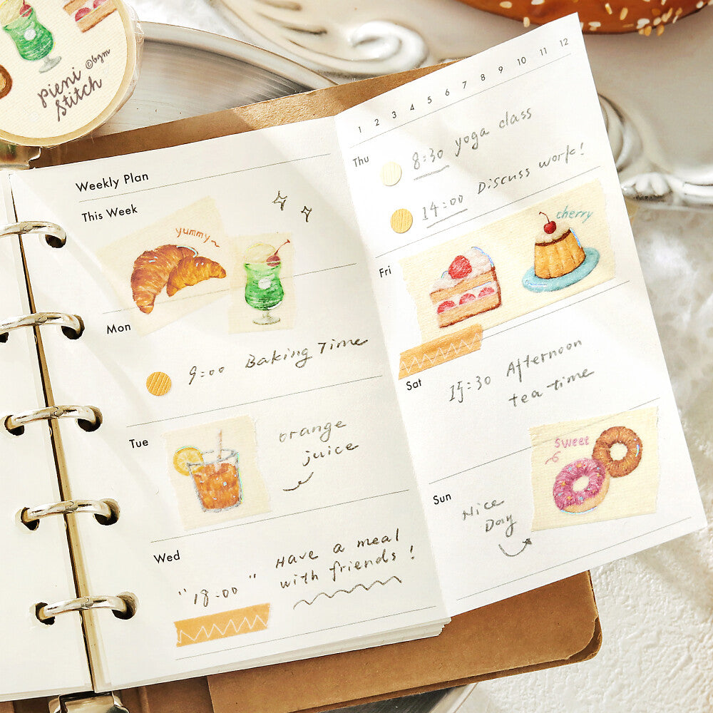 Little Cafe Pieni Stitch Foil Washi Tape by BGM | Papertail Fox