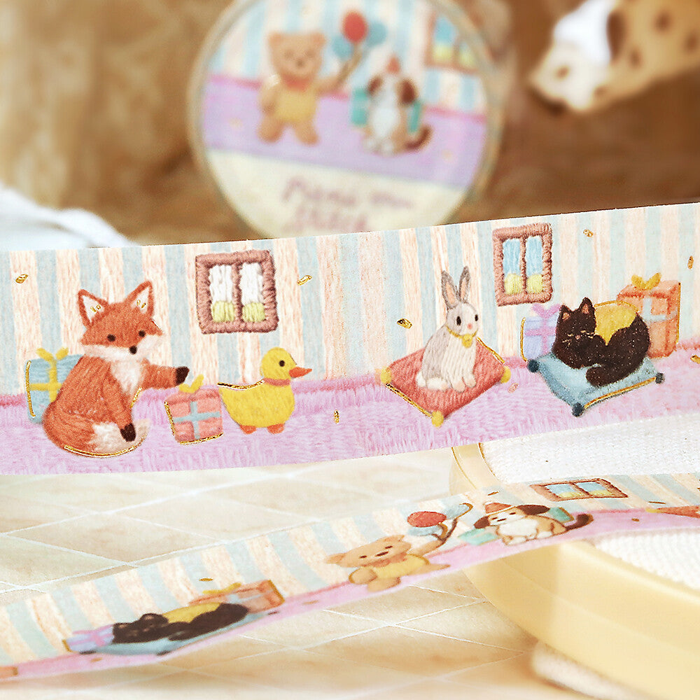 Little Party Pieni Stitch Foil Washi Tape by BGM | Papertail Fox