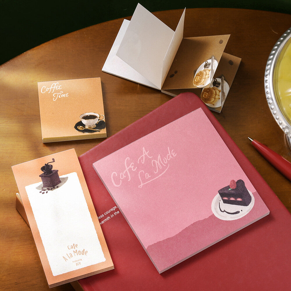 Cafe à la Mode Vol. 2 MEMONO 8 Pad Memo Set by BGM | Papertail Fox