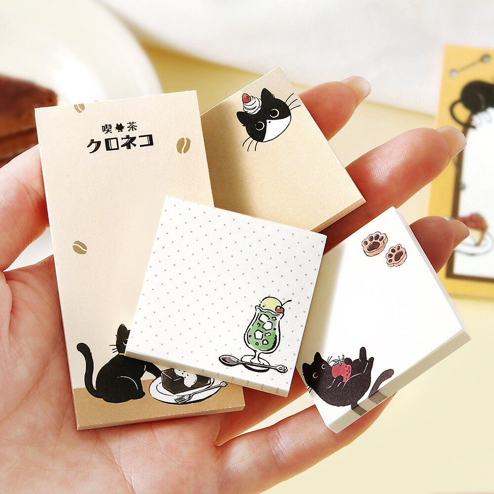 Black Cat Cafe MEMONO 8 Pad Memo Set by BGM | Papertail Fox