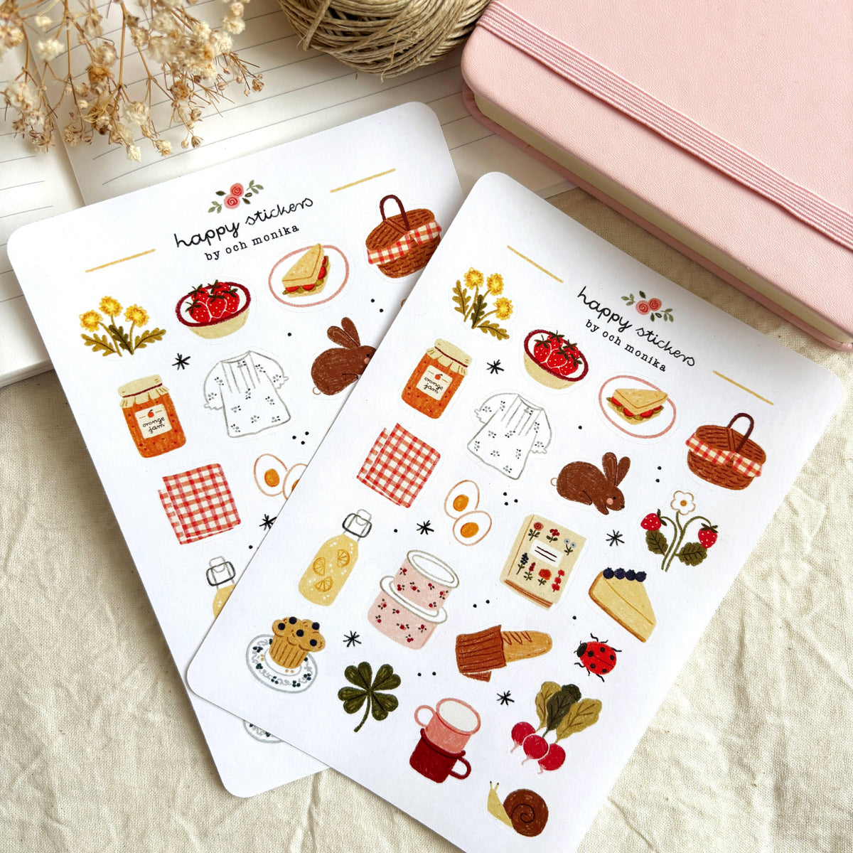 Spring Picnic Sticker Sheet | Och Monika