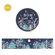 Moonlit Forest Christmas Foil Washi Tape by BGM | Papertail Fox