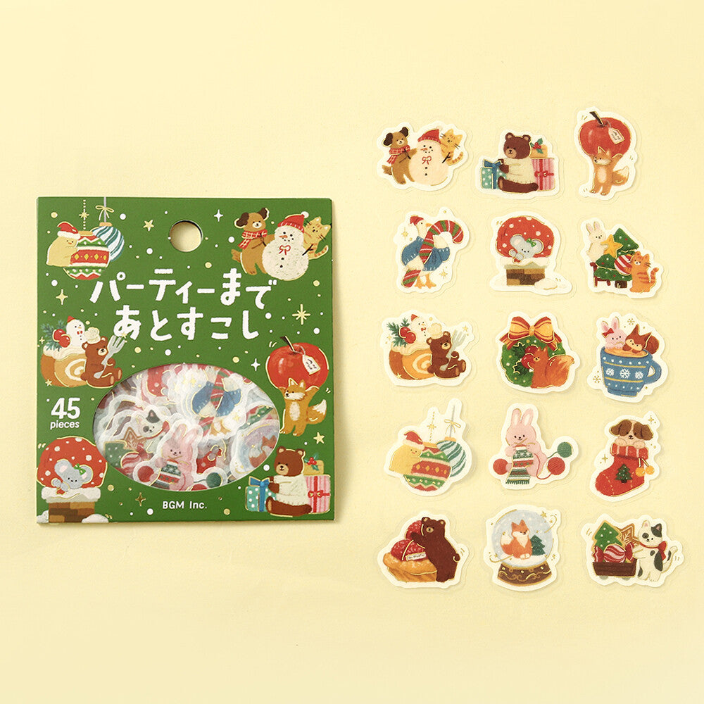 Almost Party Time Christmas Foil Flake Stickers by BGM | Papertail Fox