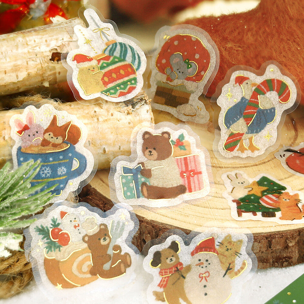 Almost Party Time Christmas Foil Flake Stickers by BGM | Papertail Fox