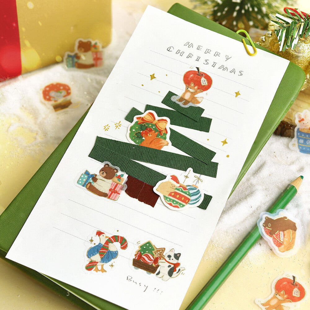 Almost Party Time Christmas Foil Flake Stickers by BGM | Papertail Fox