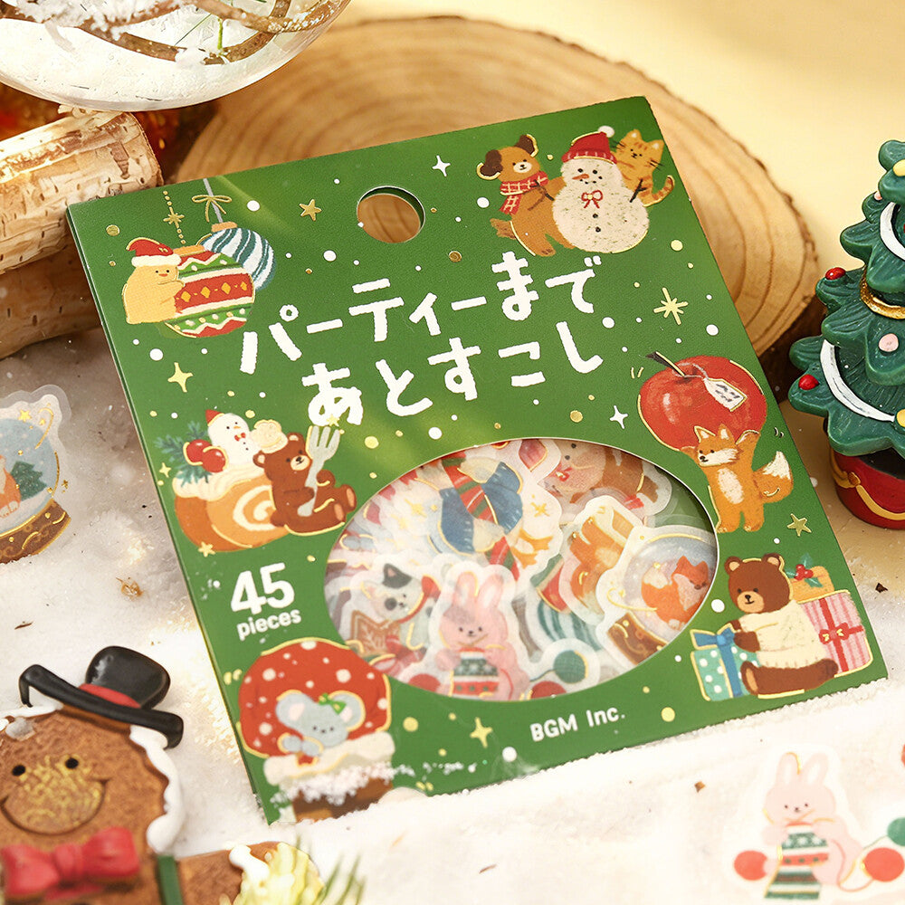 Almost Party Time Christmas Foil Flake Stickers by BGM | Papertail Fox