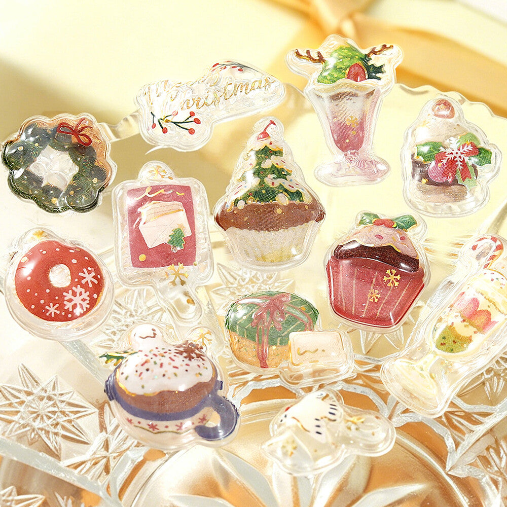 Christmas Gift Kyururun Puffy Stickers by BGM | Papertail Fox