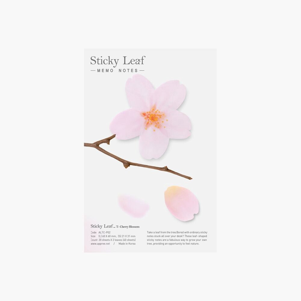 Cherry Blossom Sticky Leaf Notes by Appree | Papertail Fox