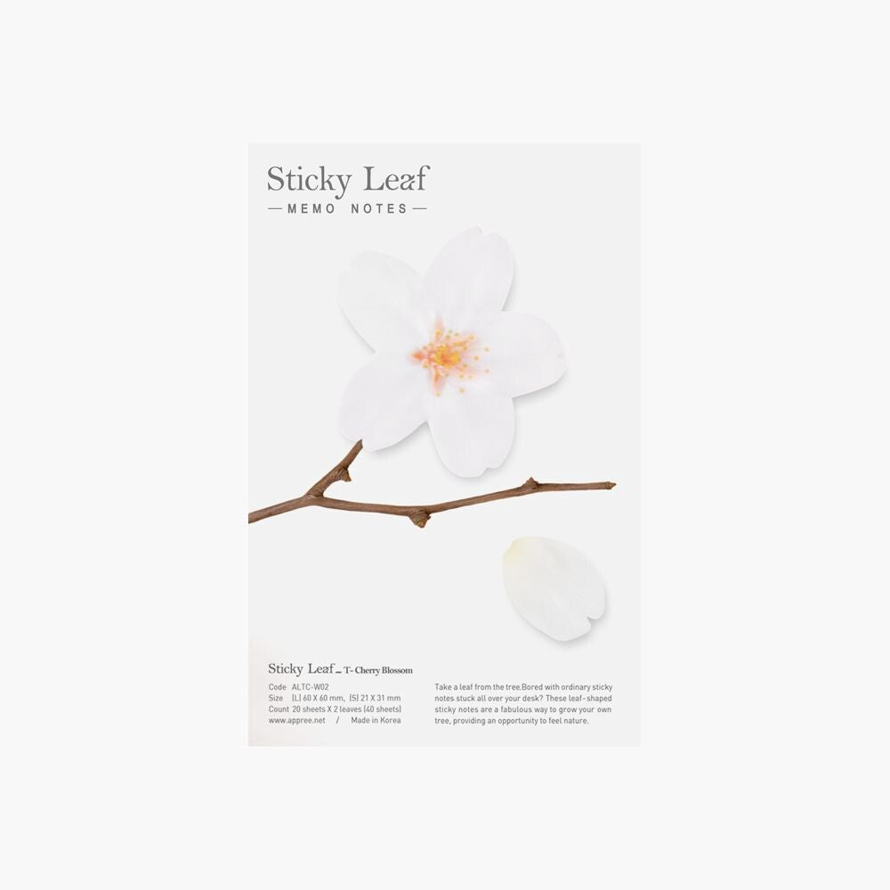 Cherry Blossom Sticky Leaf Notes | Appree