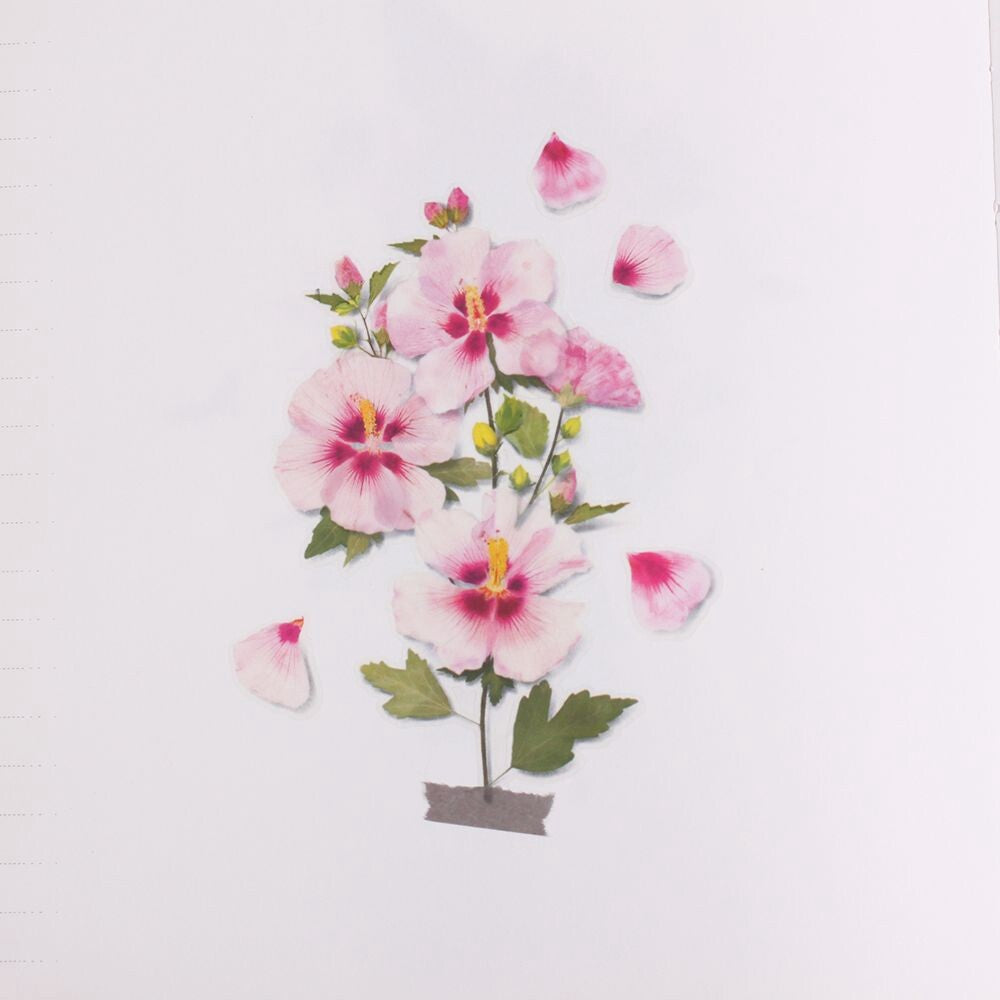 Rose of Sharon Pressed Flower Stickers by Appree | Papertail Fox
