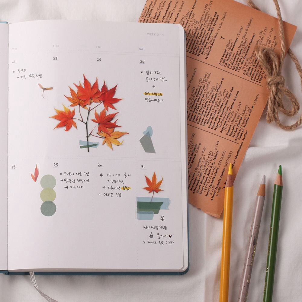 Japanese Maple Pressed Flower Stickers by Appree | Papertail Fox