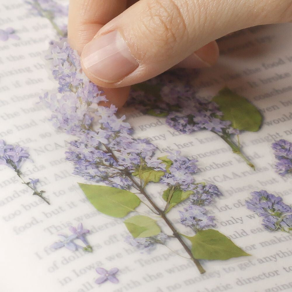 Lilac Pressed Flower Stickers | Appree