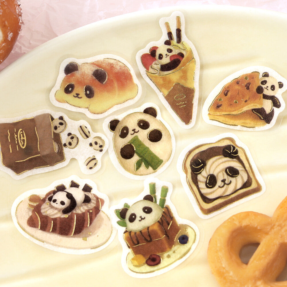 Panda Bread Fluffy Animals Foil Flake Stickers | BGM