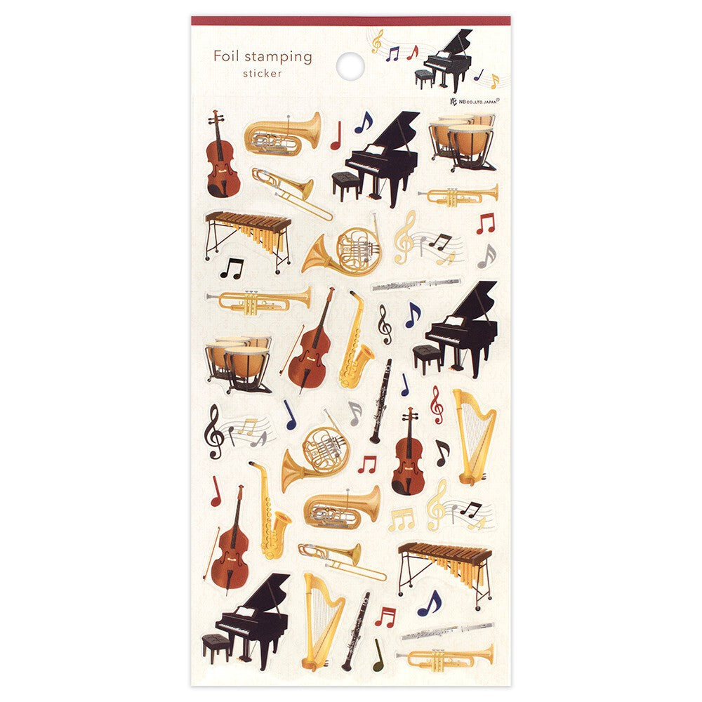 Orchestra Gold Foil Clear Sticker Sheet by NB Co | Papertail Fox