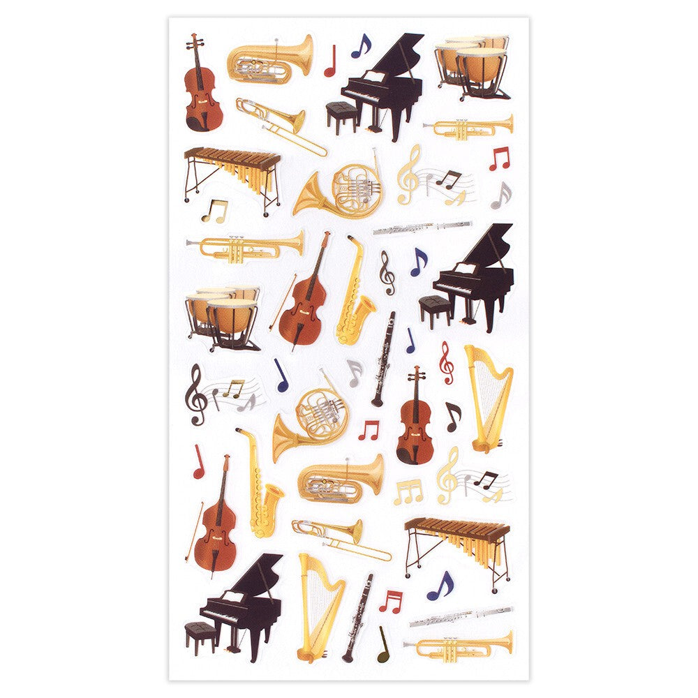 Orchestra Gold Foil Clear Sticker Sheet | NB Co