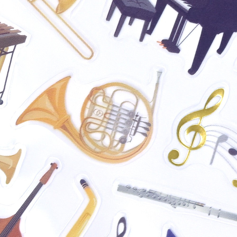 Orchestra Gold Foil Clear Sticker Sheet | NB Co