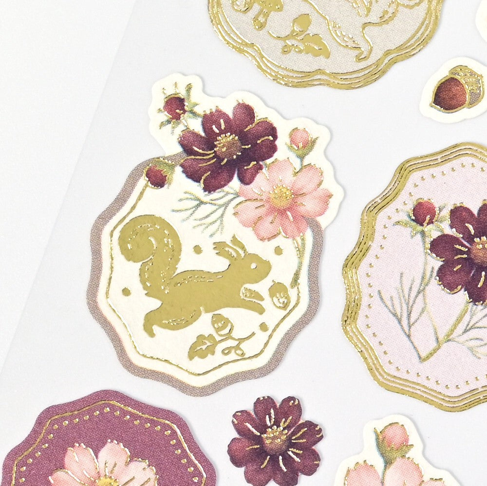 Cosmos Antique Flower Washi Sticker Sheet | NB Co