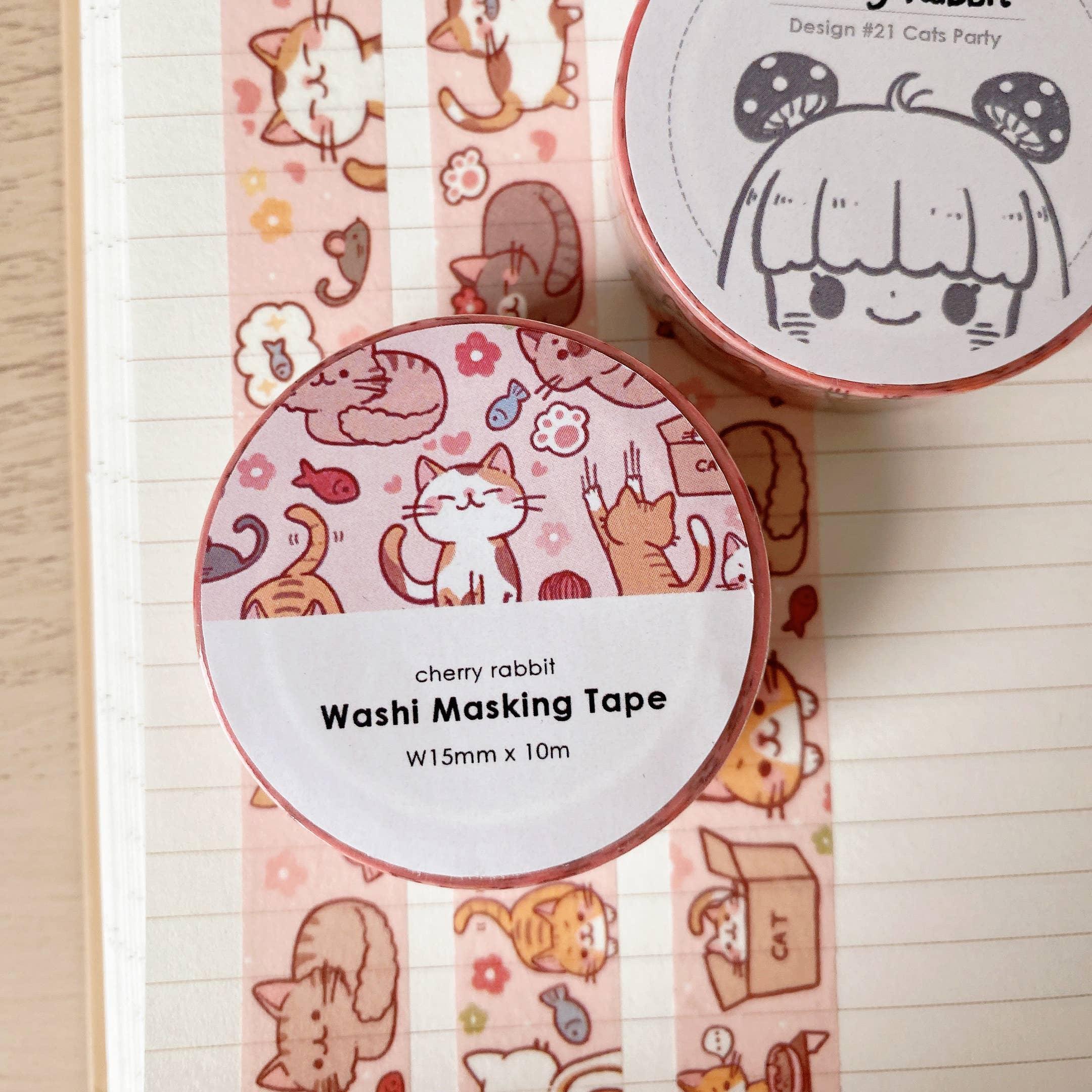Cat Party Washi Tape - Papertail Fox