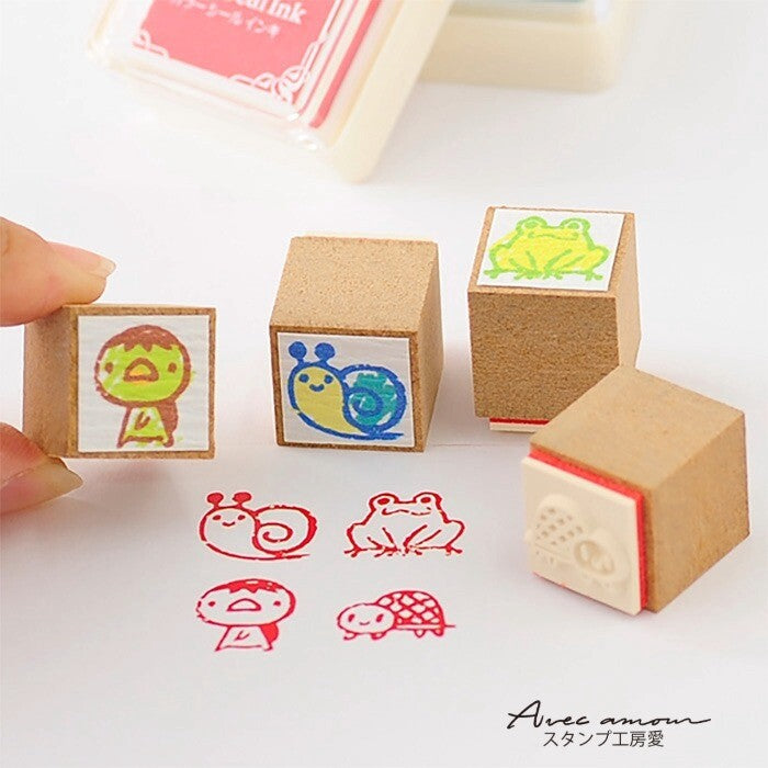 Snail, Frog and Turtle Petit Stamp Set | Avec Amour